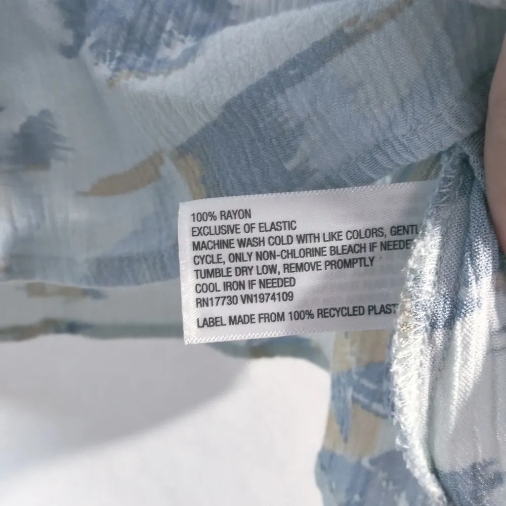 Knox Rose Blue Boho Western Print Top Size M - Image 6