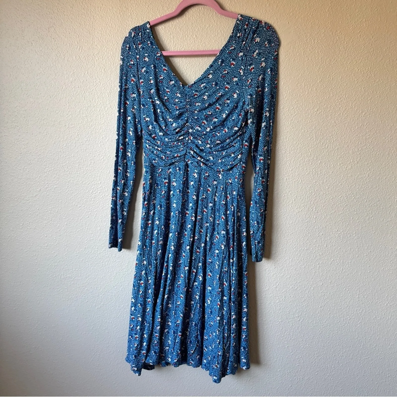 Boden Blue Surplus Print Georgia Mini Dress Womens 10 Casual Comfort Summer - Image 11