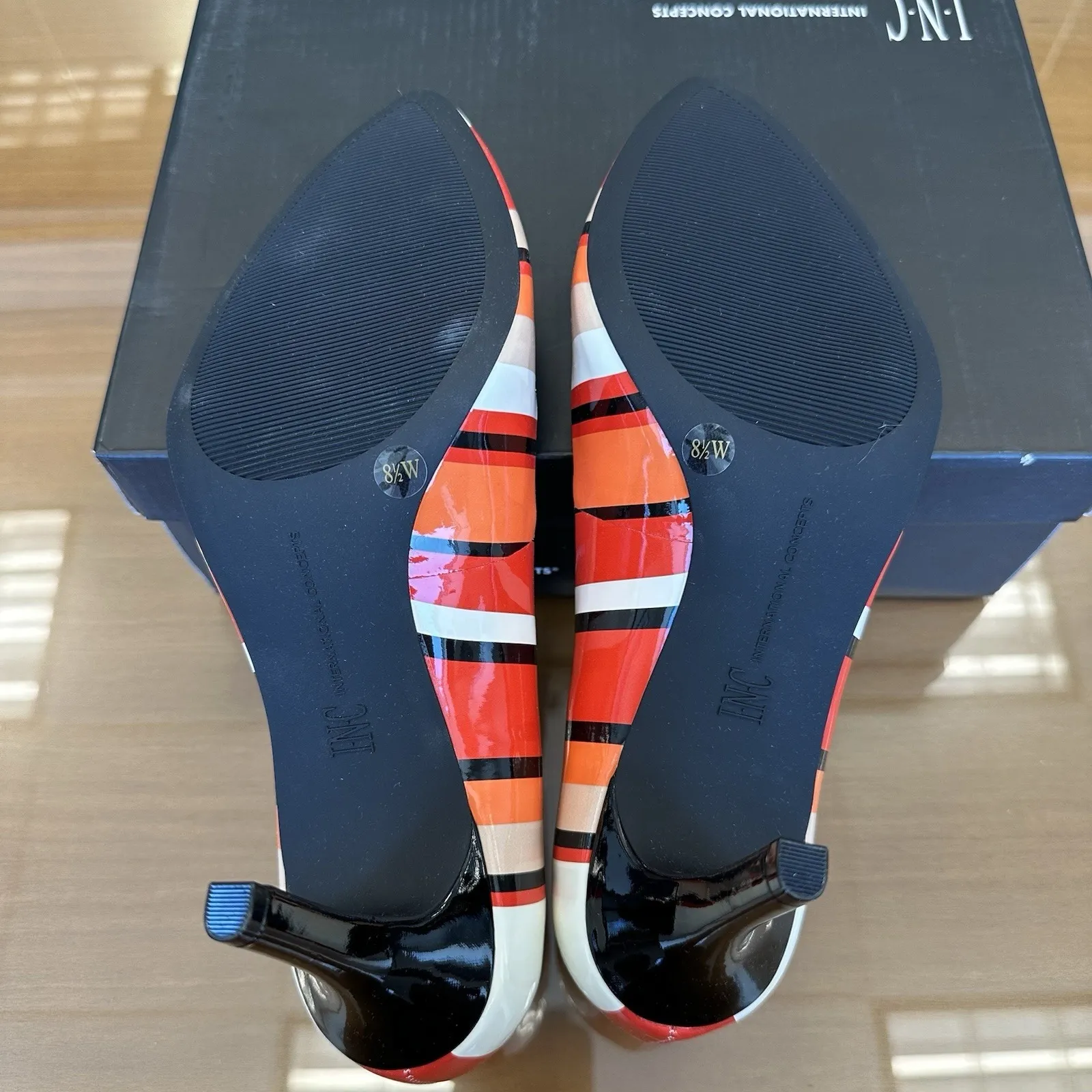 INC International Concepts Zitah 21P Coral Stripe 8.5 W‎ Orange - Image 7