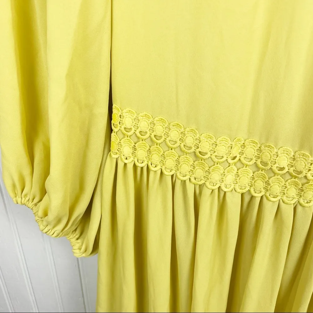 NEW Rachel Parcell Collection Autumn Apple Dress in Citrus Yellow Size Small - Image 6