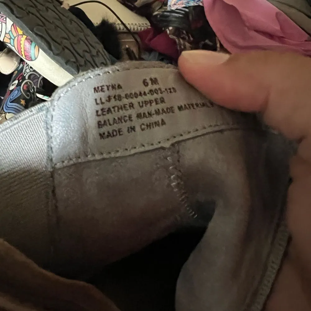 New Lucca Lane Grey Leather Boot Booties 6 Meyna boot Gray - Image 5