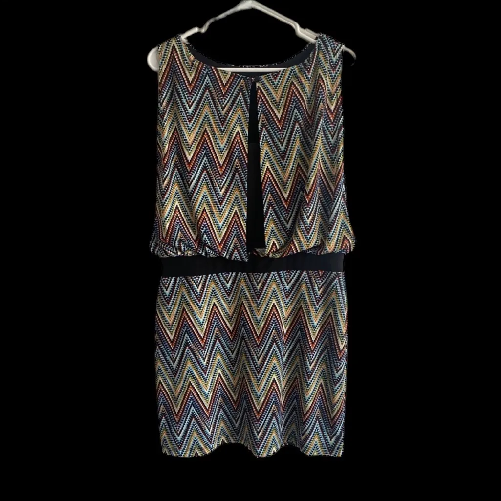 EN FOCUS PETITE Colorful‎ Sleeveless Size 8 Dress - Image 4