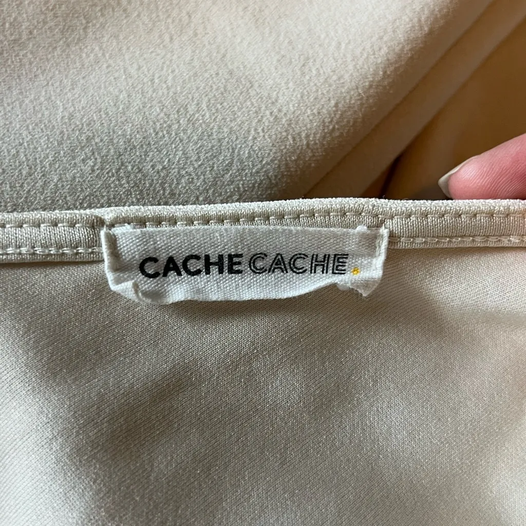 Cache Cache Women’s Cream Sleeveless Jumpsuit Size 40 - Image 4