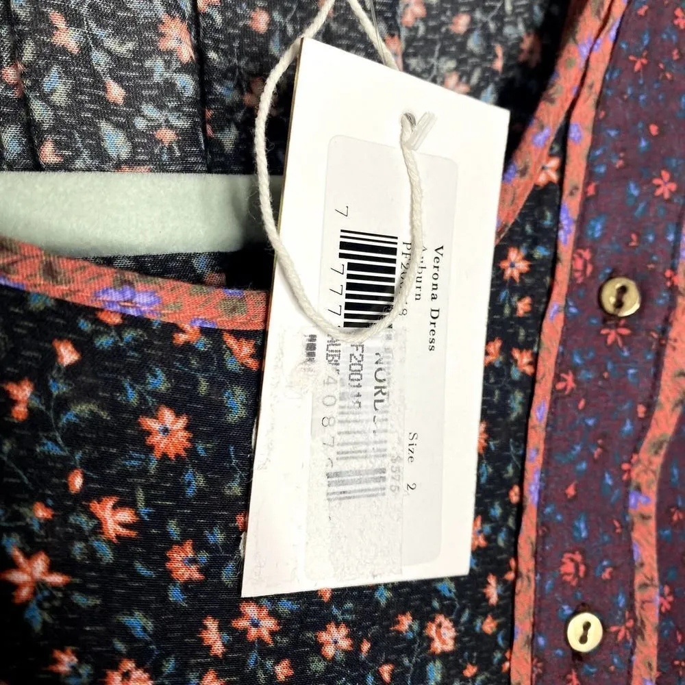 Verona Floral Patchwork A-Line Tiered Midi Dress Multicolor Size 2 - Image 8