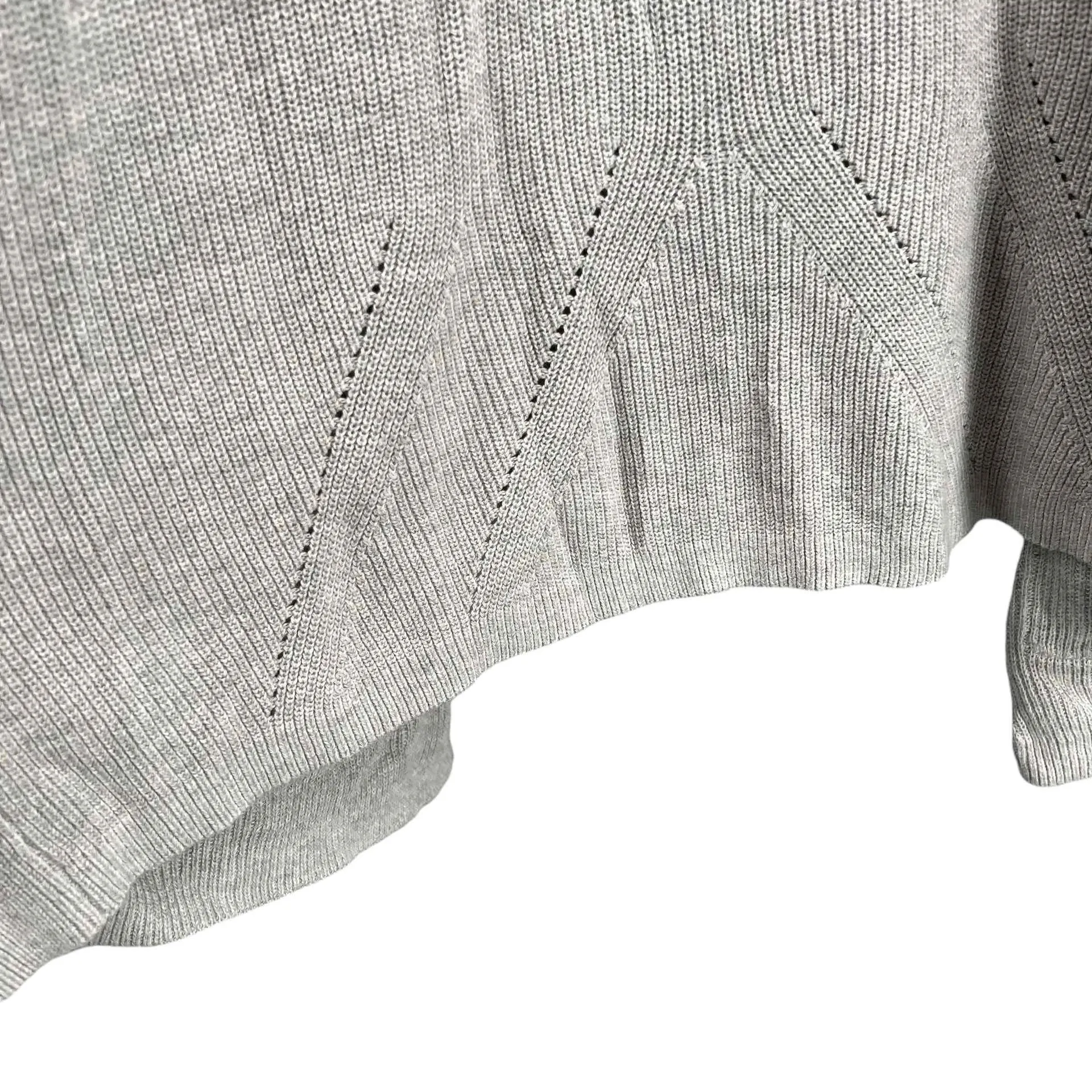 Sundance Sweater Gray Rib Knit Open Front Cardigan Womens Size Large - Image 4