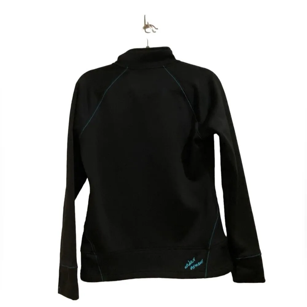 Under Armour Black Quarter Zip Pullover Sz M - Image 12