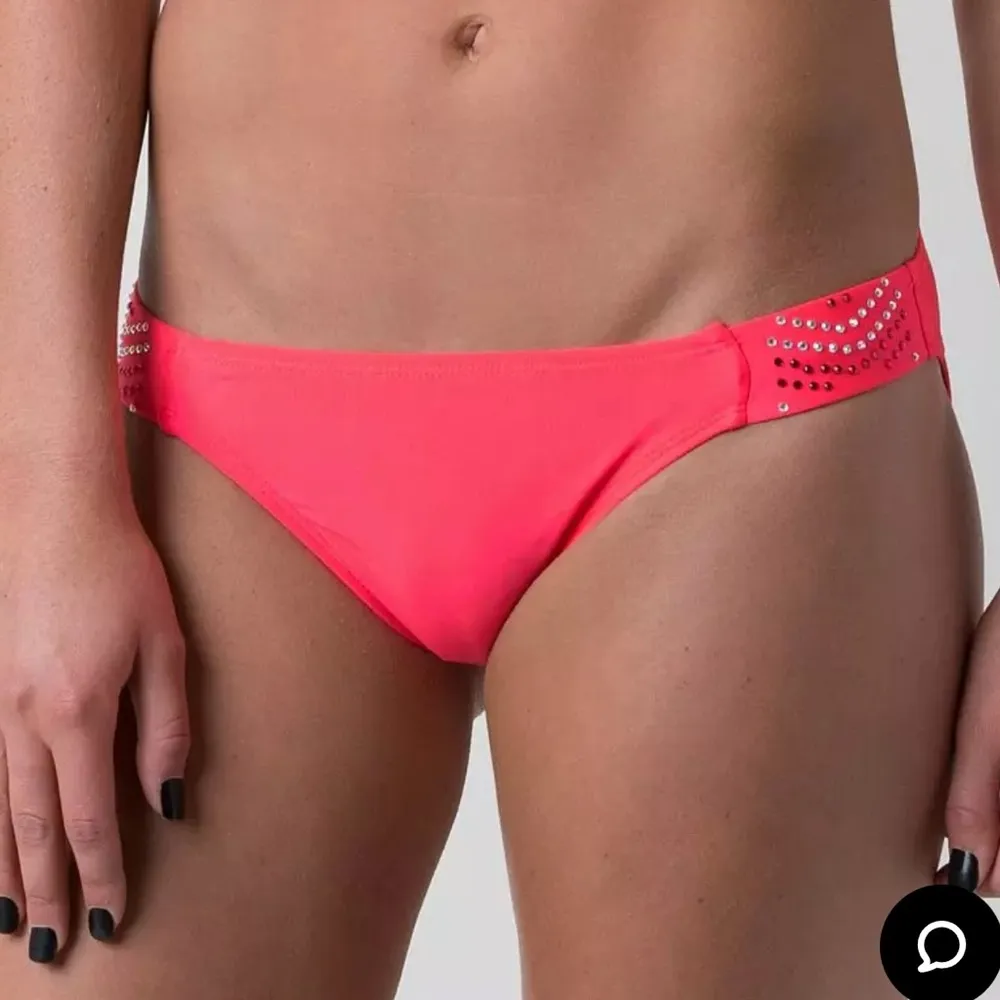 Miss Me Teen Idol Swimwear Top Bottom Bikini M/L In Strawberry Bling Rhinestone - Image 10