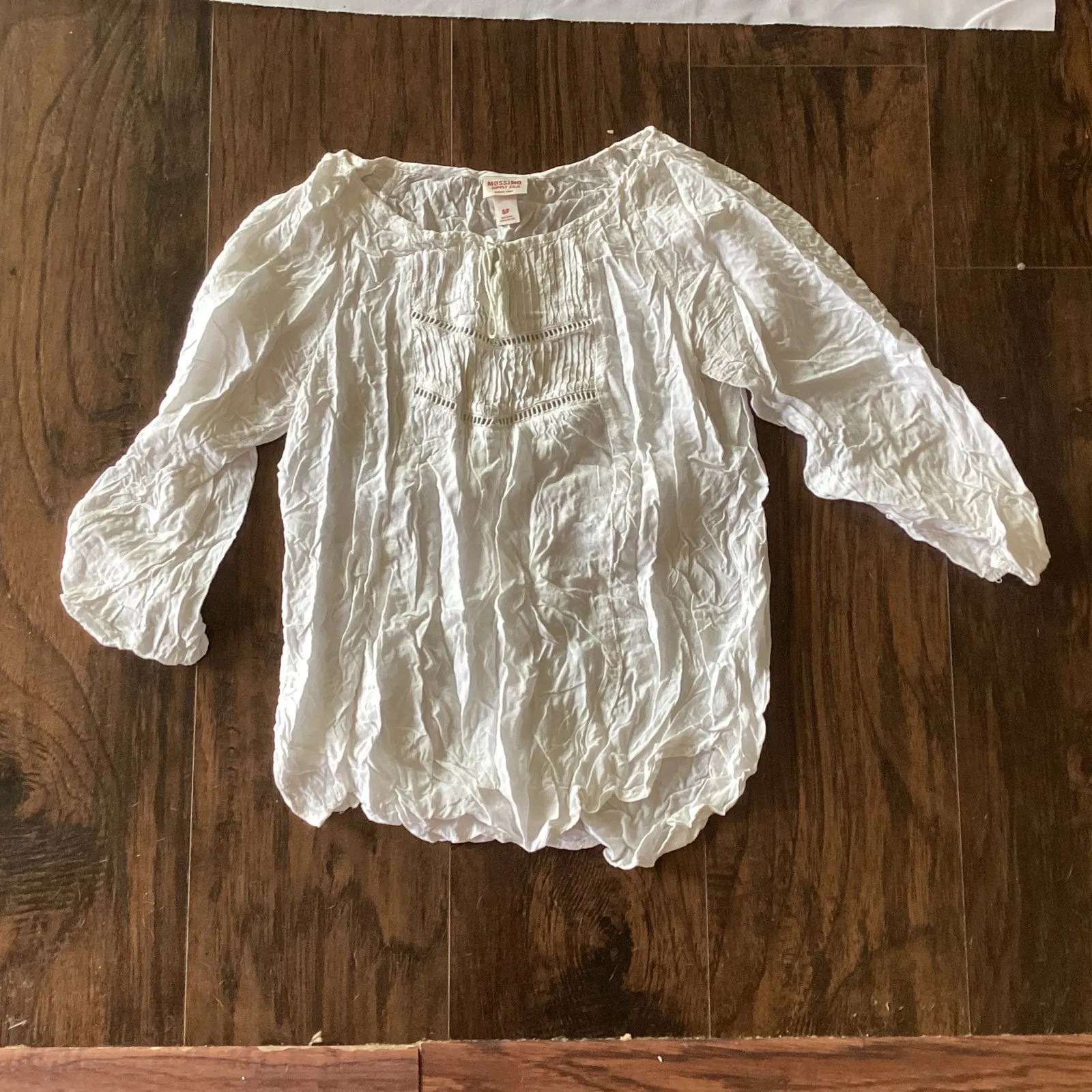 Boho White Peasant Blouse - Image 3