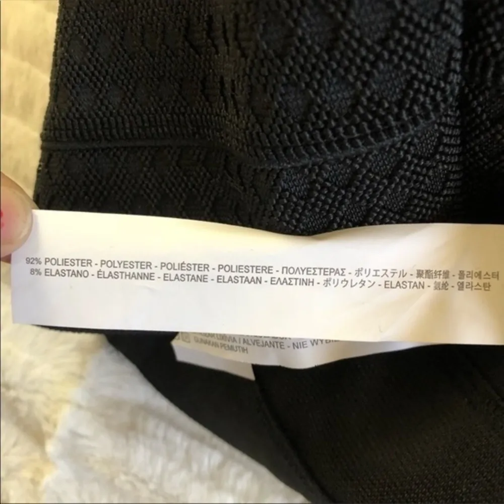 Zara Basic Bandage Black Skirt Size S - Image 4