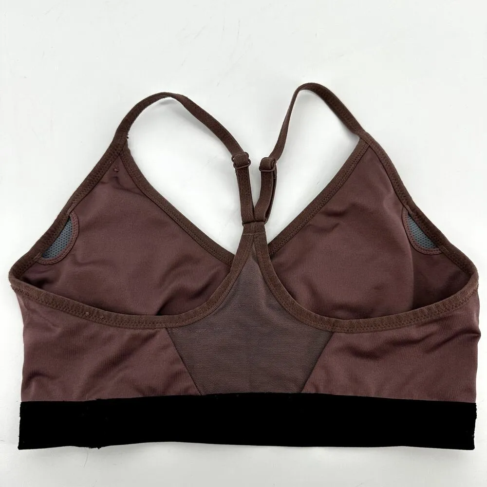 Nike Dri Fit Indy Sports Bra Racerback Mesh Moisture Wicking Mauve Pink M - Image 4