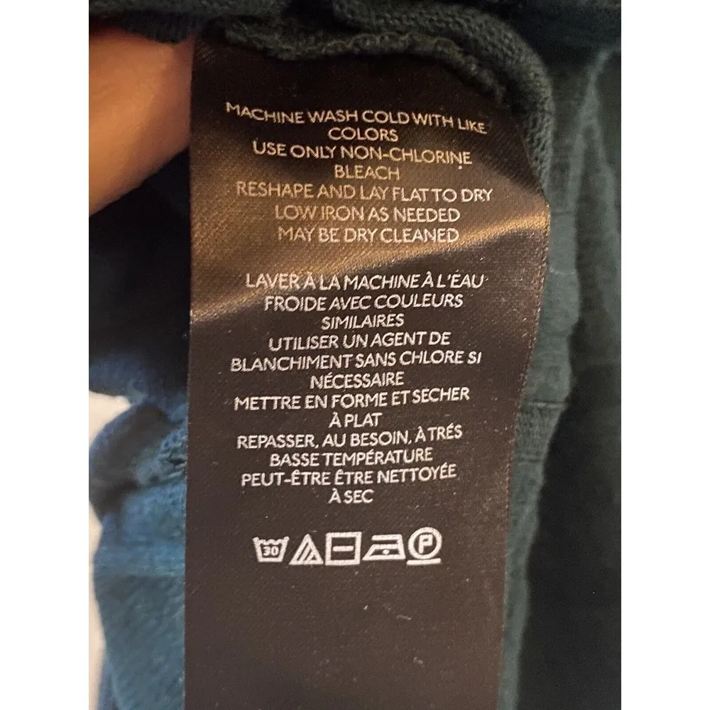 Anthropologie Blue Green Teal Long Sleeve Crew Neck Sweater Size XXS‎ - Image 6