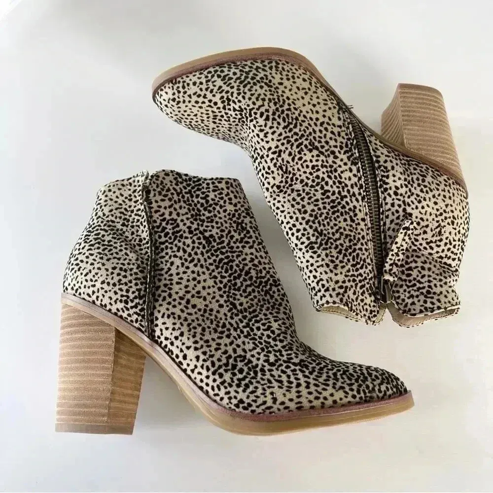 Mia Tracee WIDE Animal Print Heeled Zip Bootie in Leopard Size 6W NWOB - Image 5