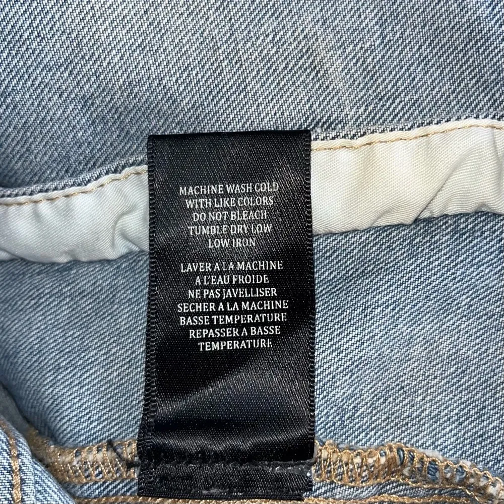 Raw Hem Distressed Denim Jean Jacket - Image 10