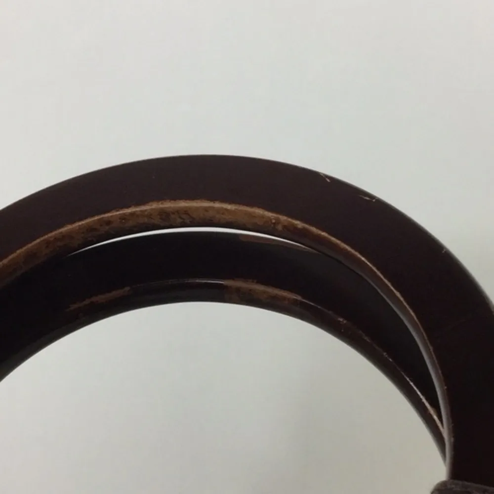 Vintage Braciano clutch women’s beaded paisley floral round‎ wooden handle bag Tan - Image 2