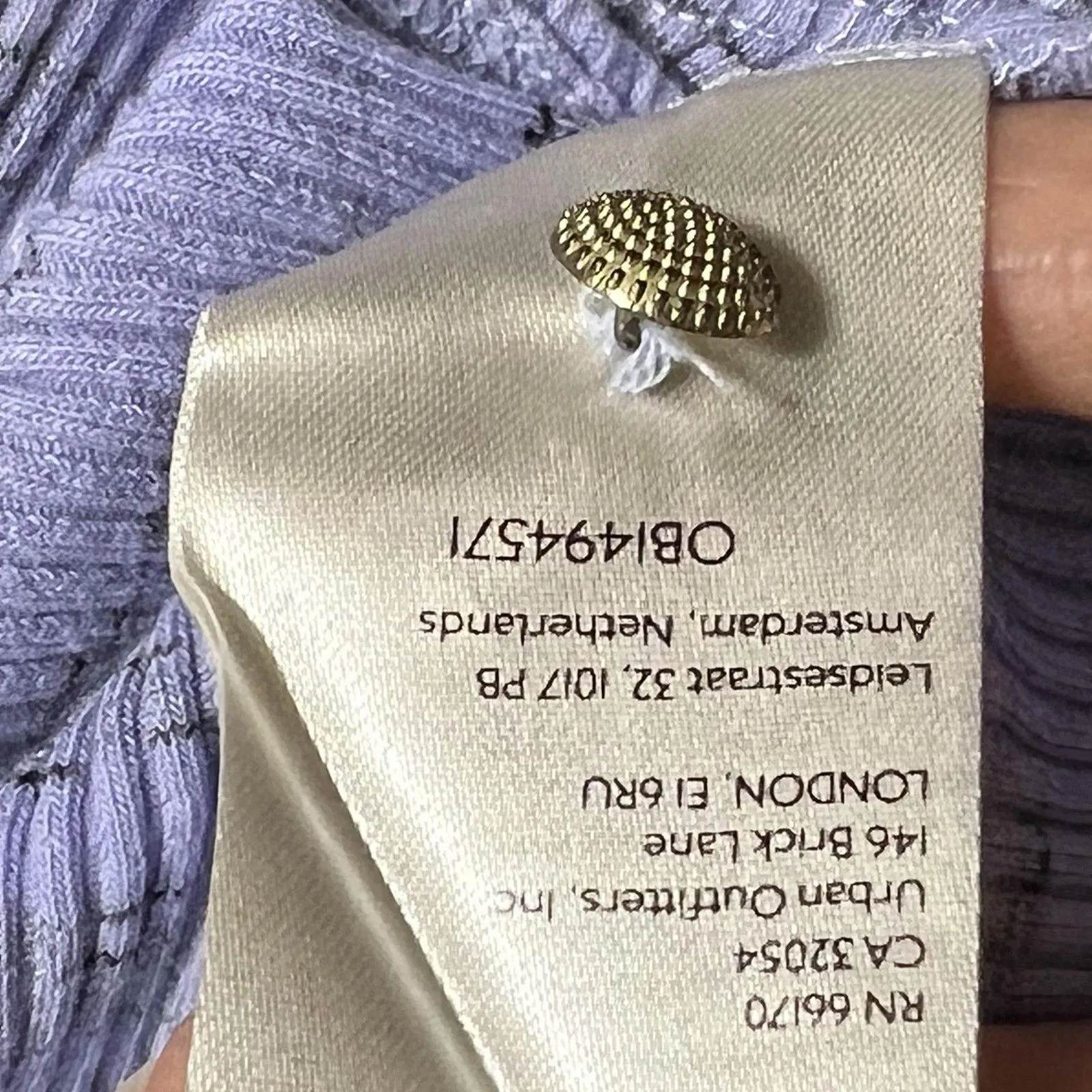 Pilcro Tank Top Womens Large Purple Lavender Ribbed Button Halter Frayed Boho - Image 9