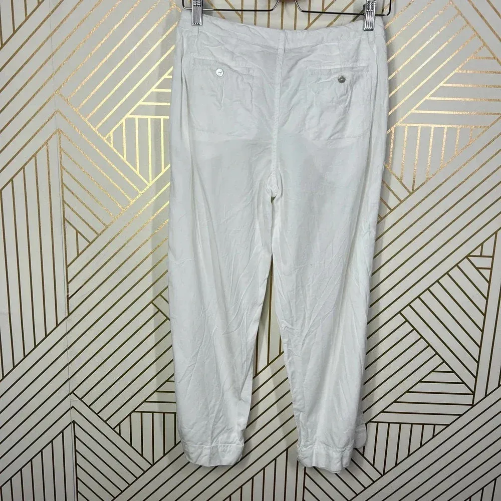 House of Harlow‎ 1960 White Cropped Drawstring Pants Size US Small - Image 8