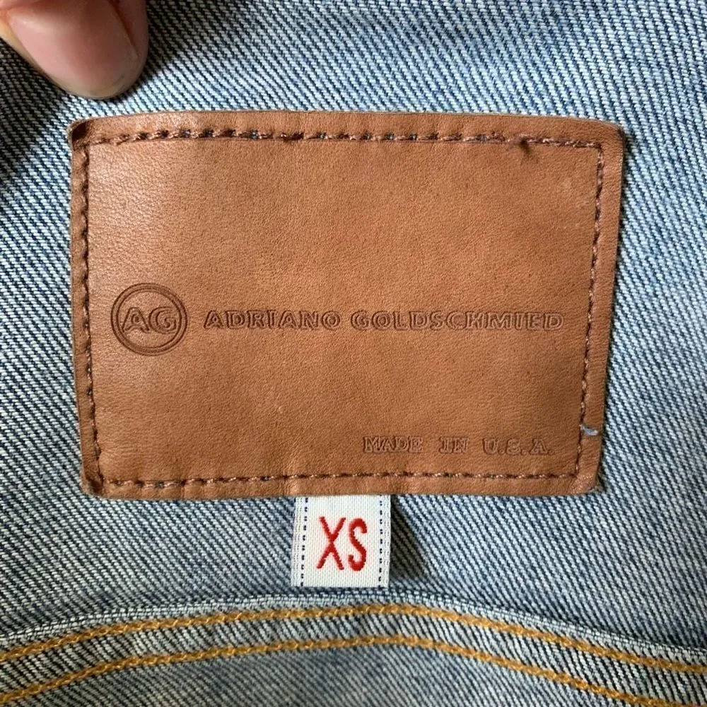 AG Adriano Goldshmeid distressed vintage XS denim normcore jacket - Image 5