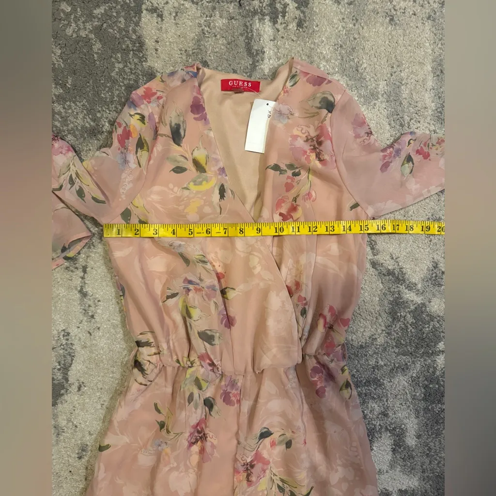 NWT Guess Blush Floral Romper - Image 4
