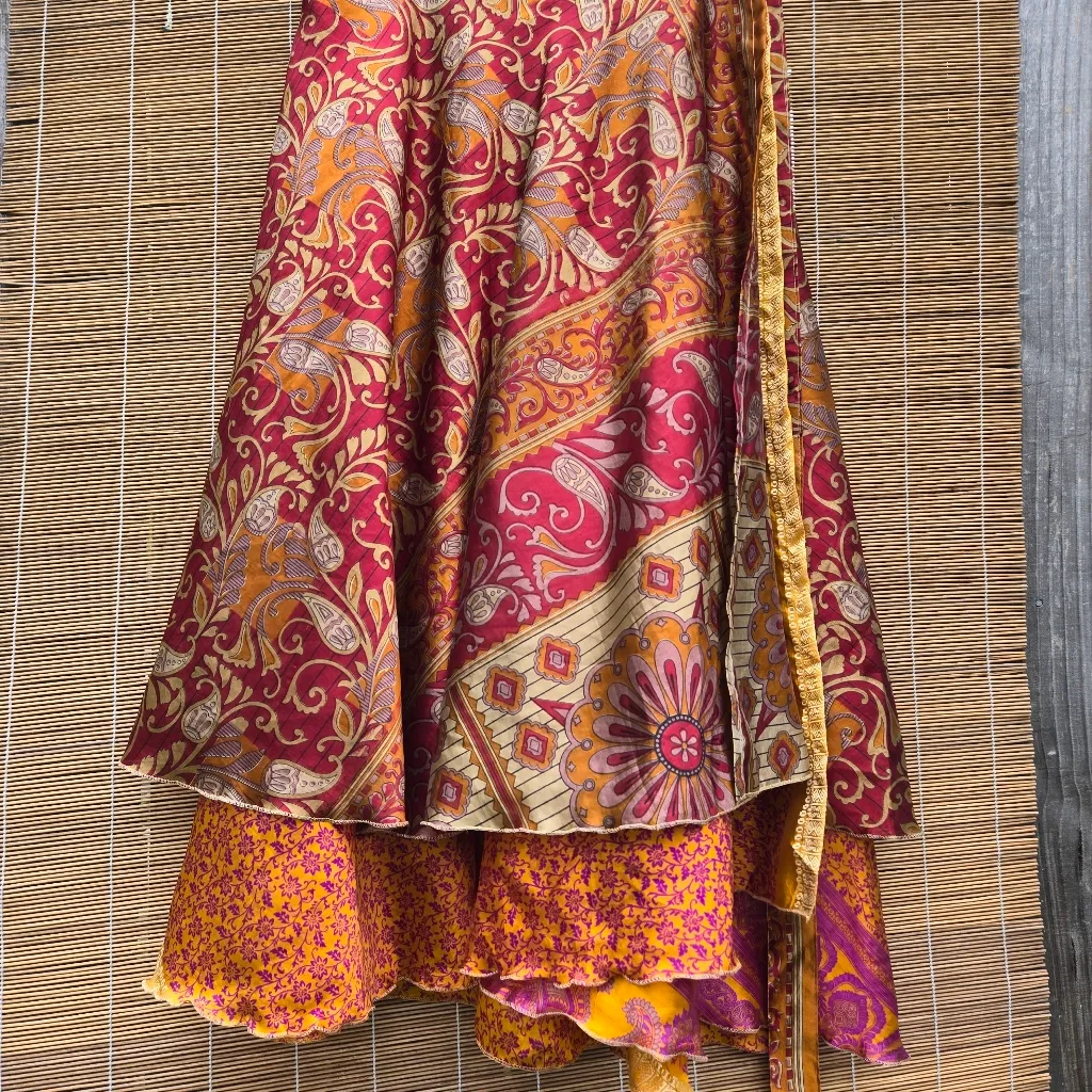 Earthbound Silk Wrap Skirt Double Layer L/XL - Image 2