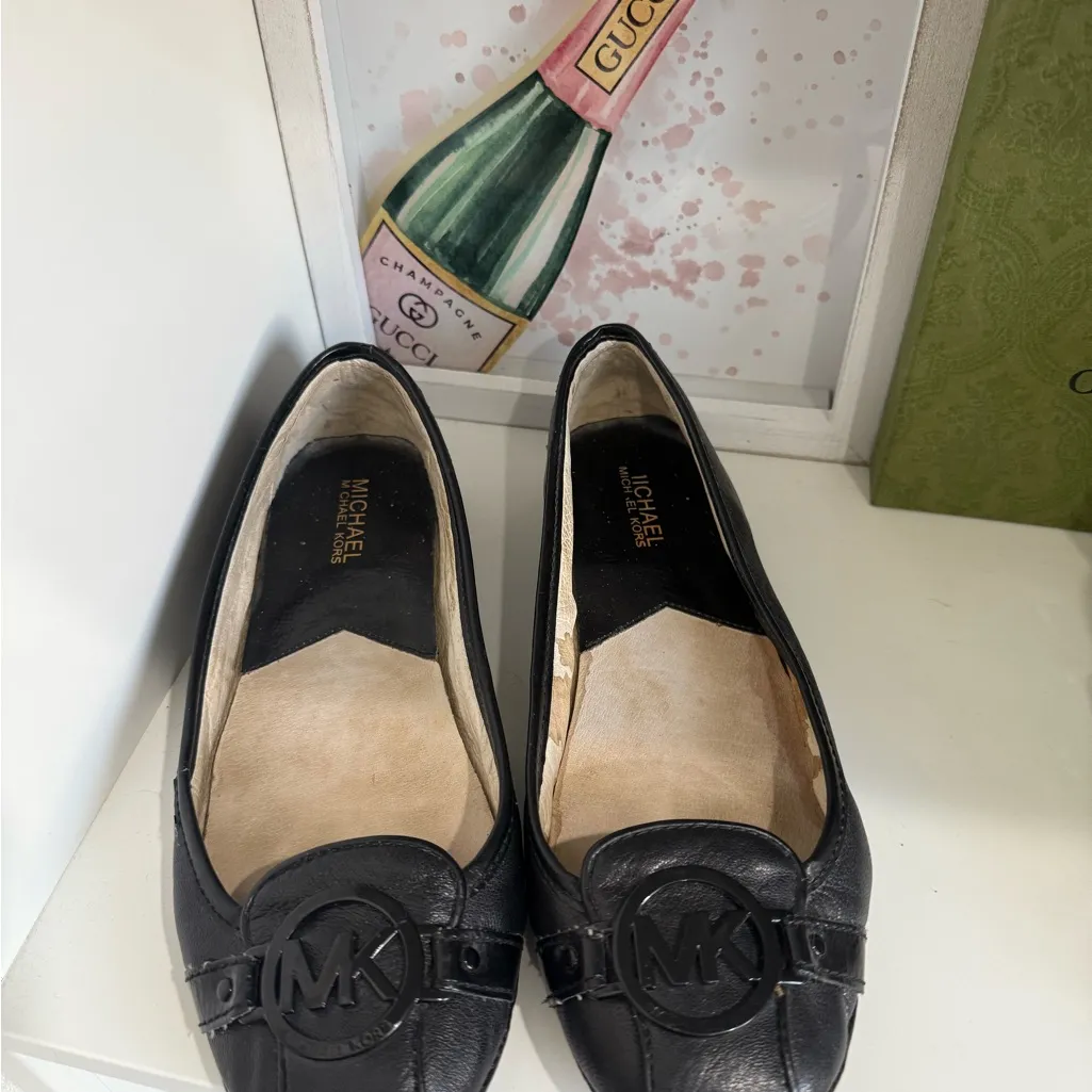 Michael Kors Black Leather loafers size 8 - Image 5