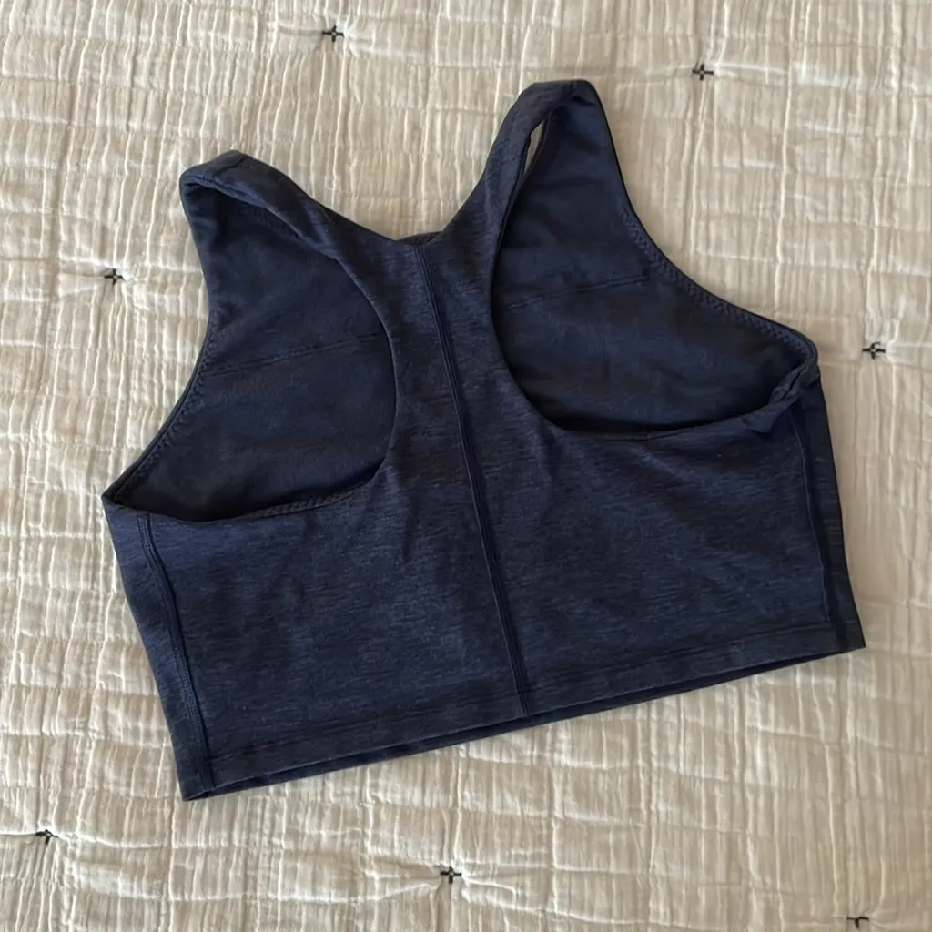OFFLINE By Aerie The Hugger High Neck Longline Sports Bra in Night Sea Size M - Image 8