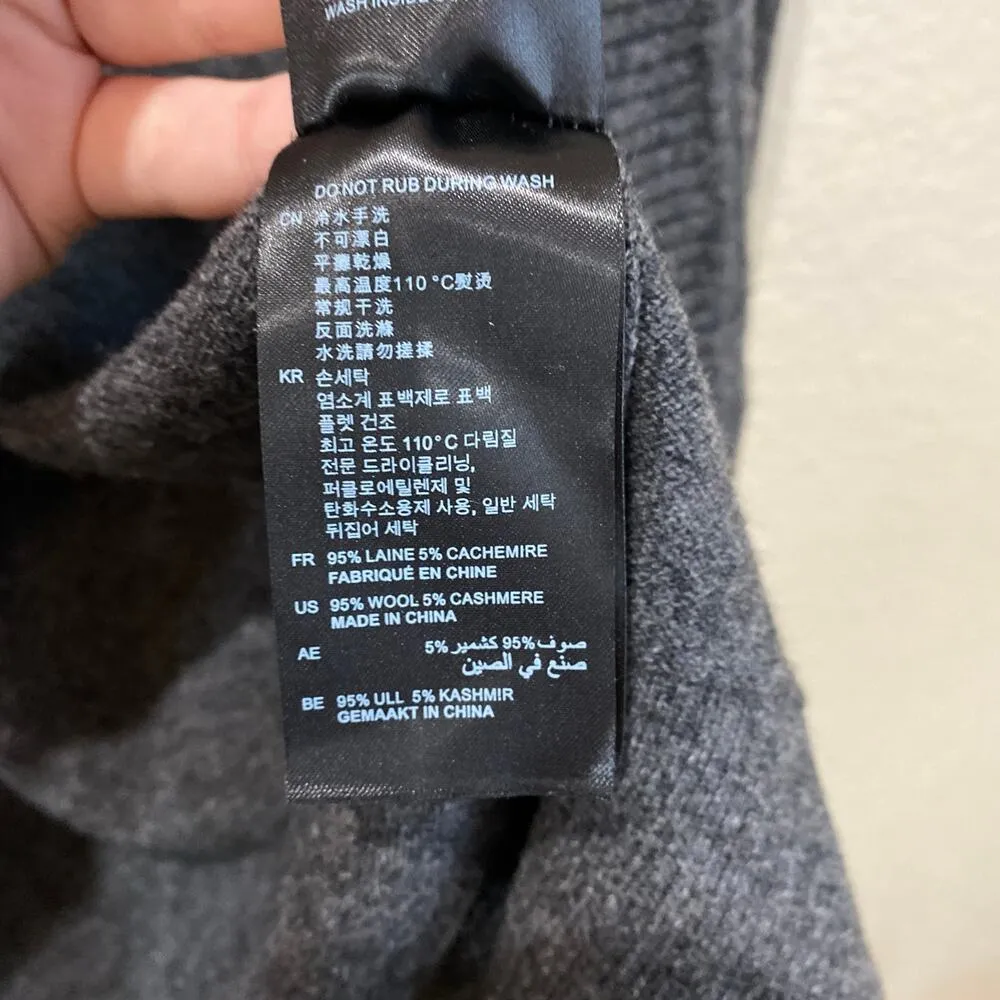 SANDRO Paris Wool Cashmere Duster Cardigan Sweater Gray Size Small Quiet Luxury - Image 5