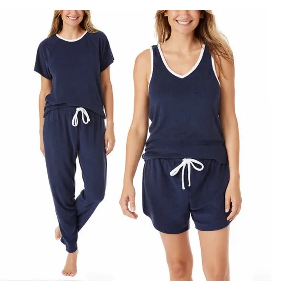 Lucky Brand Ladies' 4-piece Terry Pajama Set Size L - Image 2