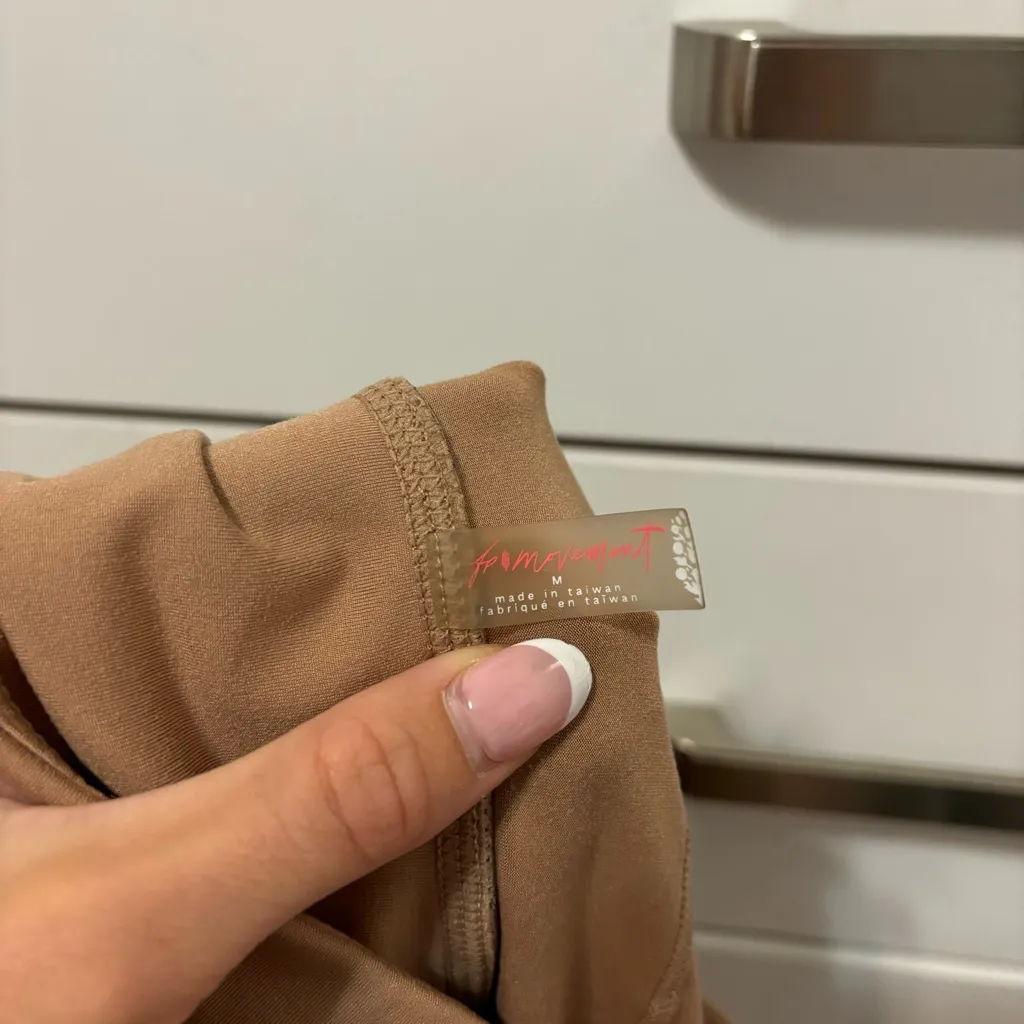 Free People Movement Tan Biker Shorts Size M - Image 4