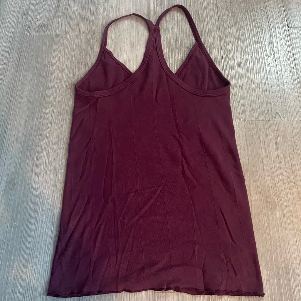 Urban Outfitters Out From Under Burgundy Ribbed Cotton Tank Top Size Medium - Image 3