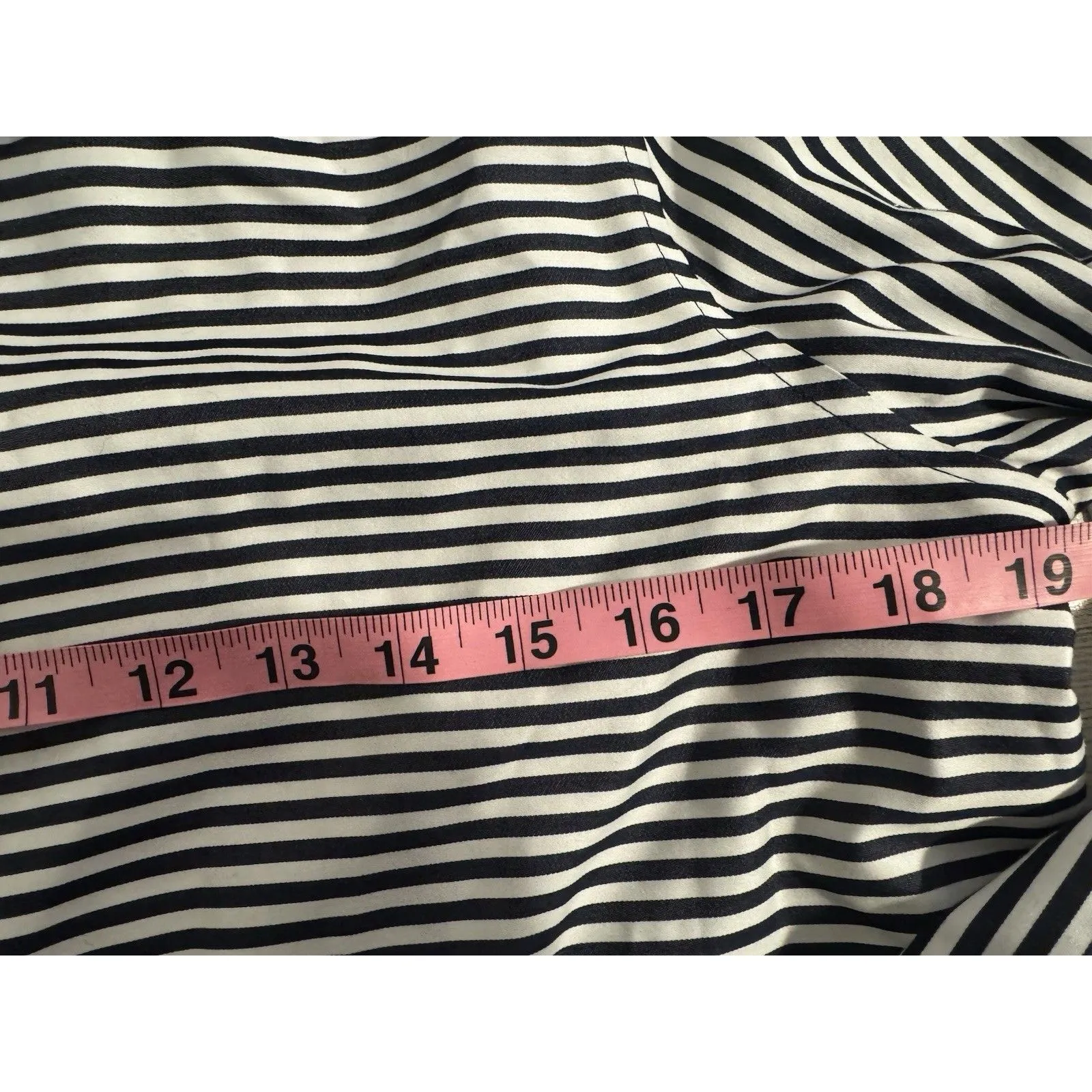 Chicos 1 Blouse Striped Black White Button Down Non Iron Shirt Career Top Preppy - Image 8