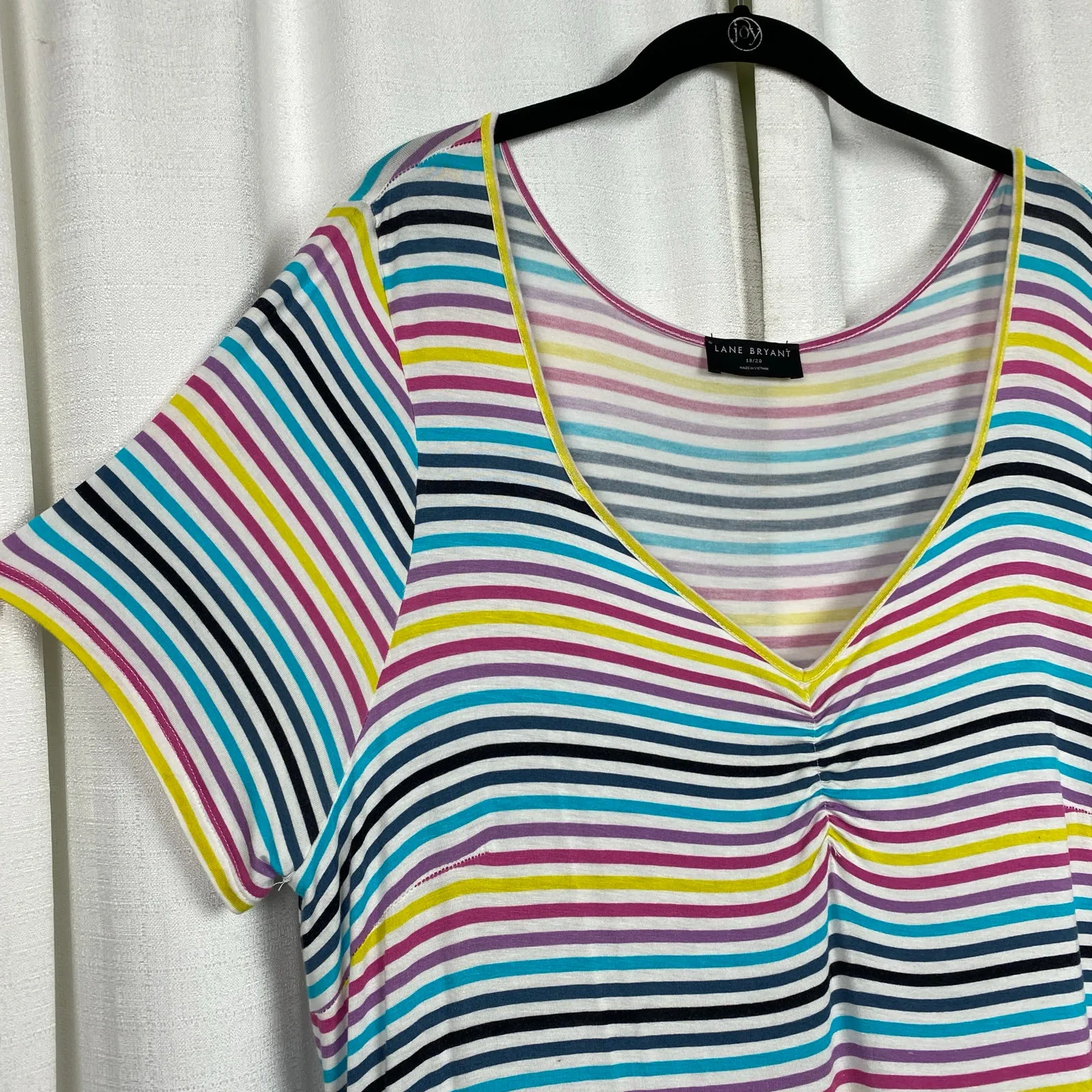 Lane Bryant White Multi Color Stripe Maxi Dress Sz.18/20W - Image 5