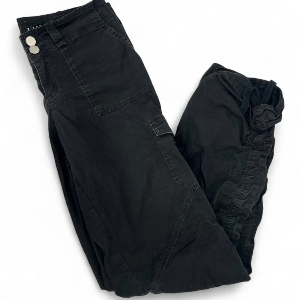I.am. Gia | XS | Women's Ryder Cargo Pants Utility Pants Low Rise Revolve 30in Black - Image 2