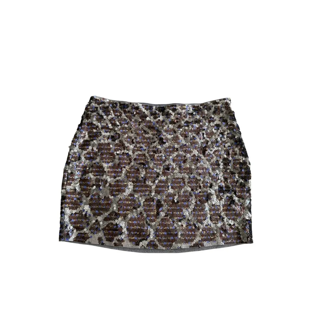 EXPRESS Y2K Vintage Animal Print Sequin Mini Skirt Size XS - Image 6