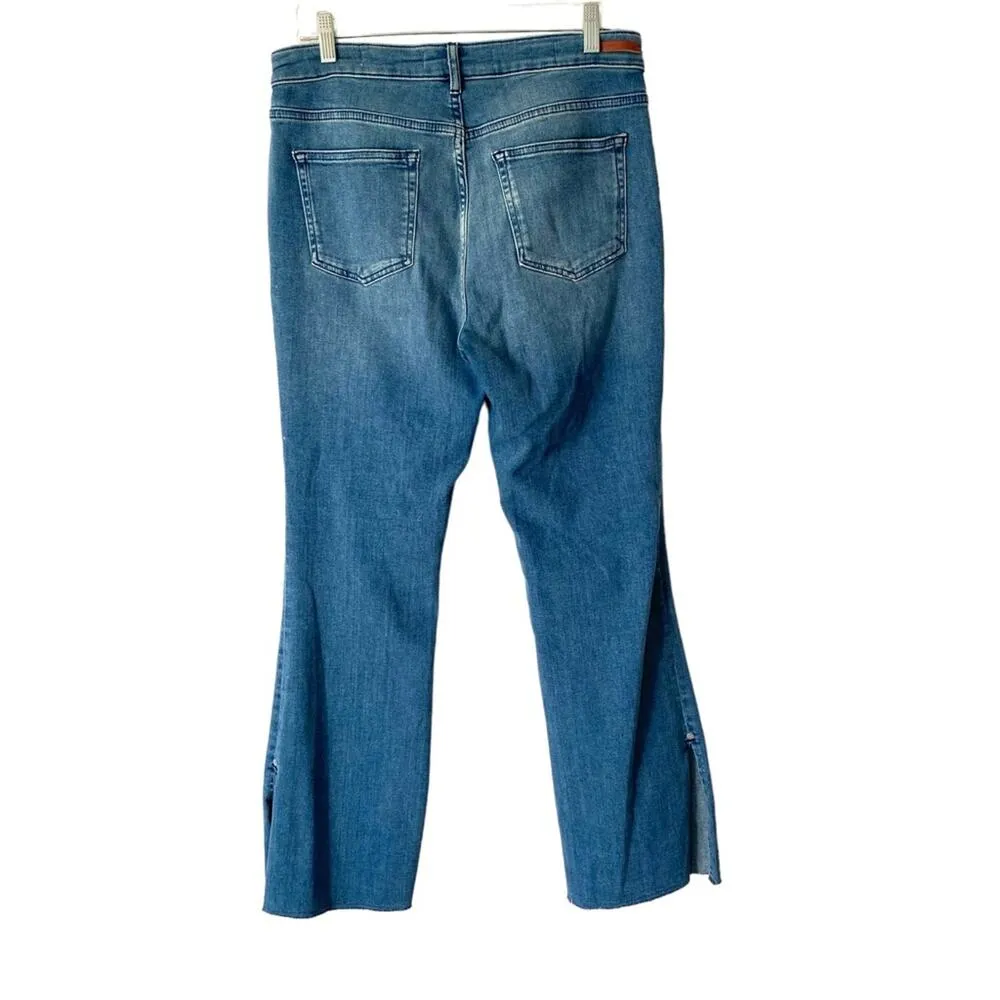 Pilcro Letterpress High-Rise Skinny Bootcut Jeans Button Front size 31 Raw Hem - Image 7