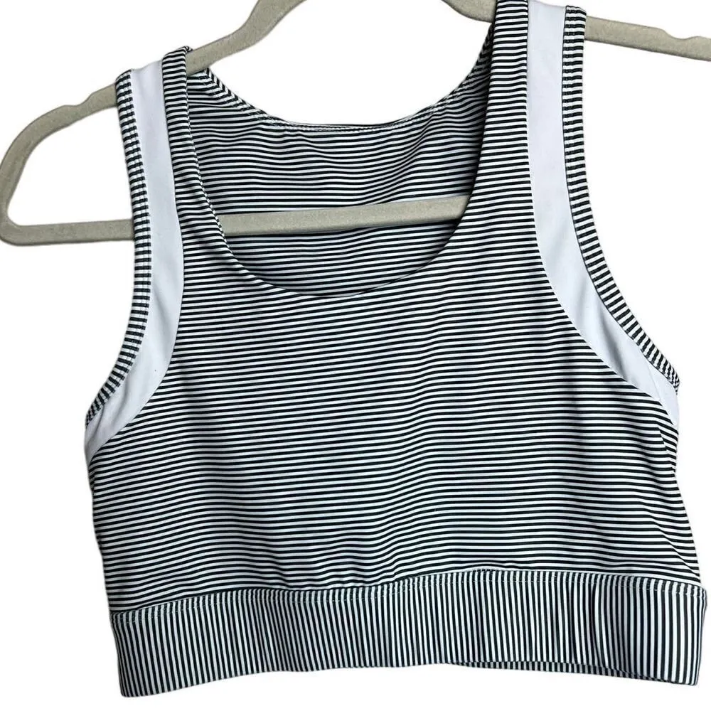 All Fenix Kora Olive Stone Striped Bra Sz. M Green Size M - Image 2