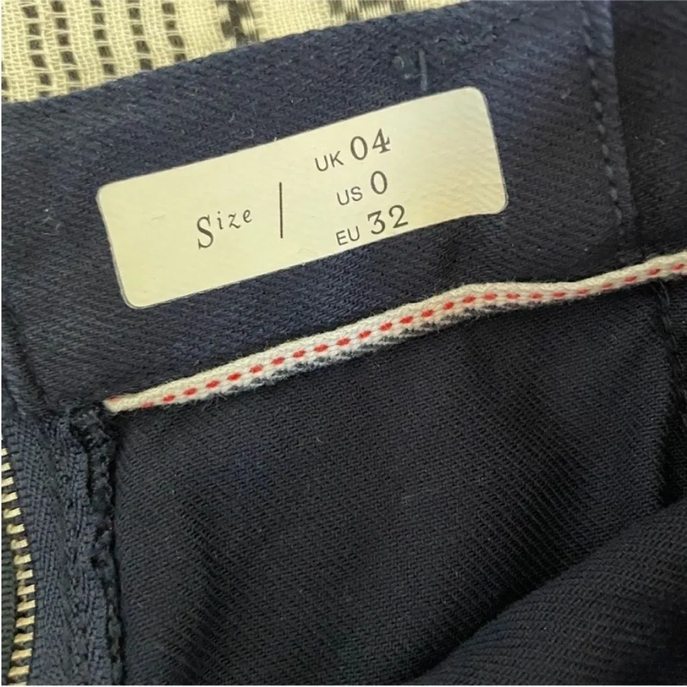 Anthropologie Short Cargo Skirt 0 Navy Blue Preppy Pencil Skirt‎ Casual Work XS - Image 5