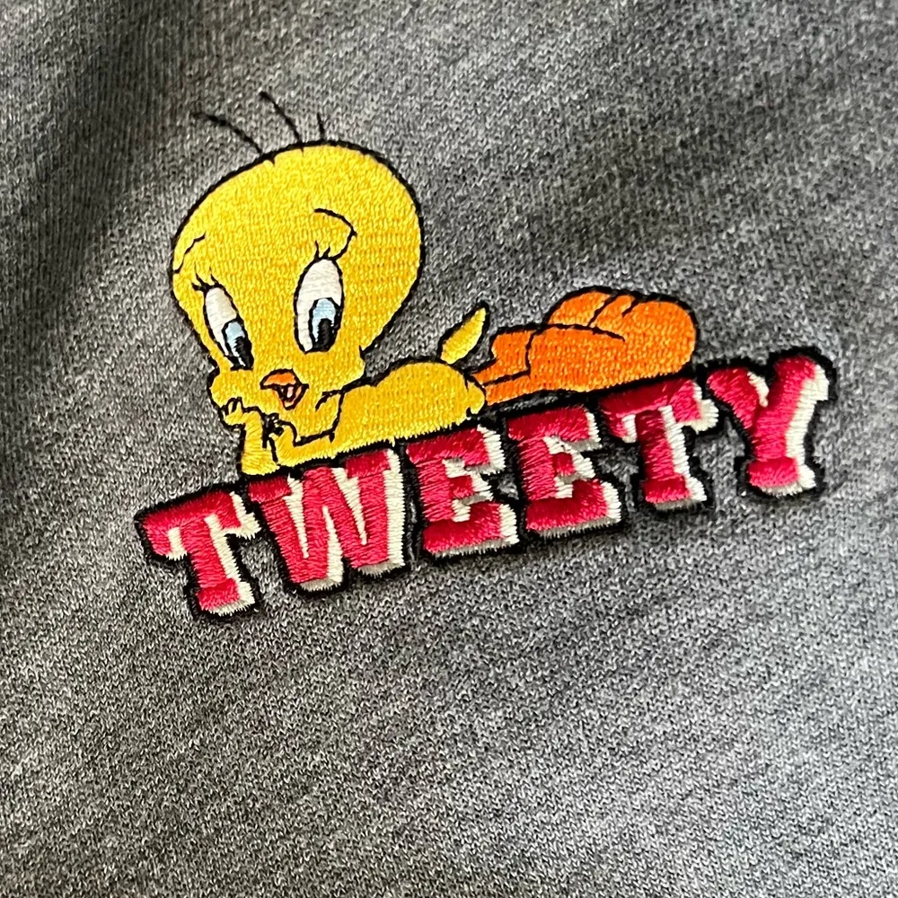 Y2K Tweety sweatpants size large Gray - Image 3