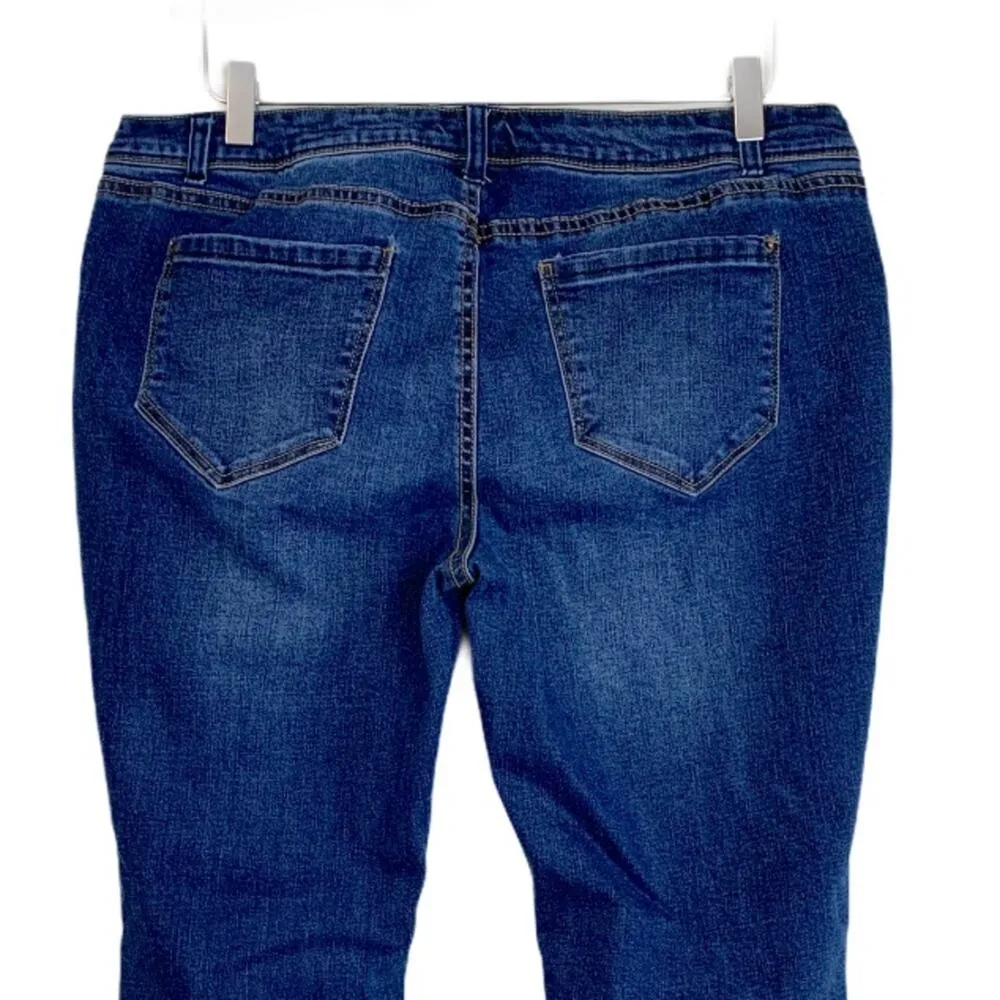 For the Republic Jeans Blue Skinny Ankle Mid Rise Medium Blue Women's Size 14/31 - Image 6