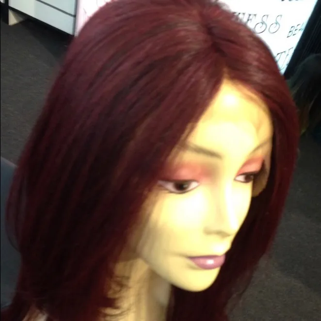 Wig Lacefront 30+ inch HUH! Long Wig Burgundy SEXY dark roots - Image 3