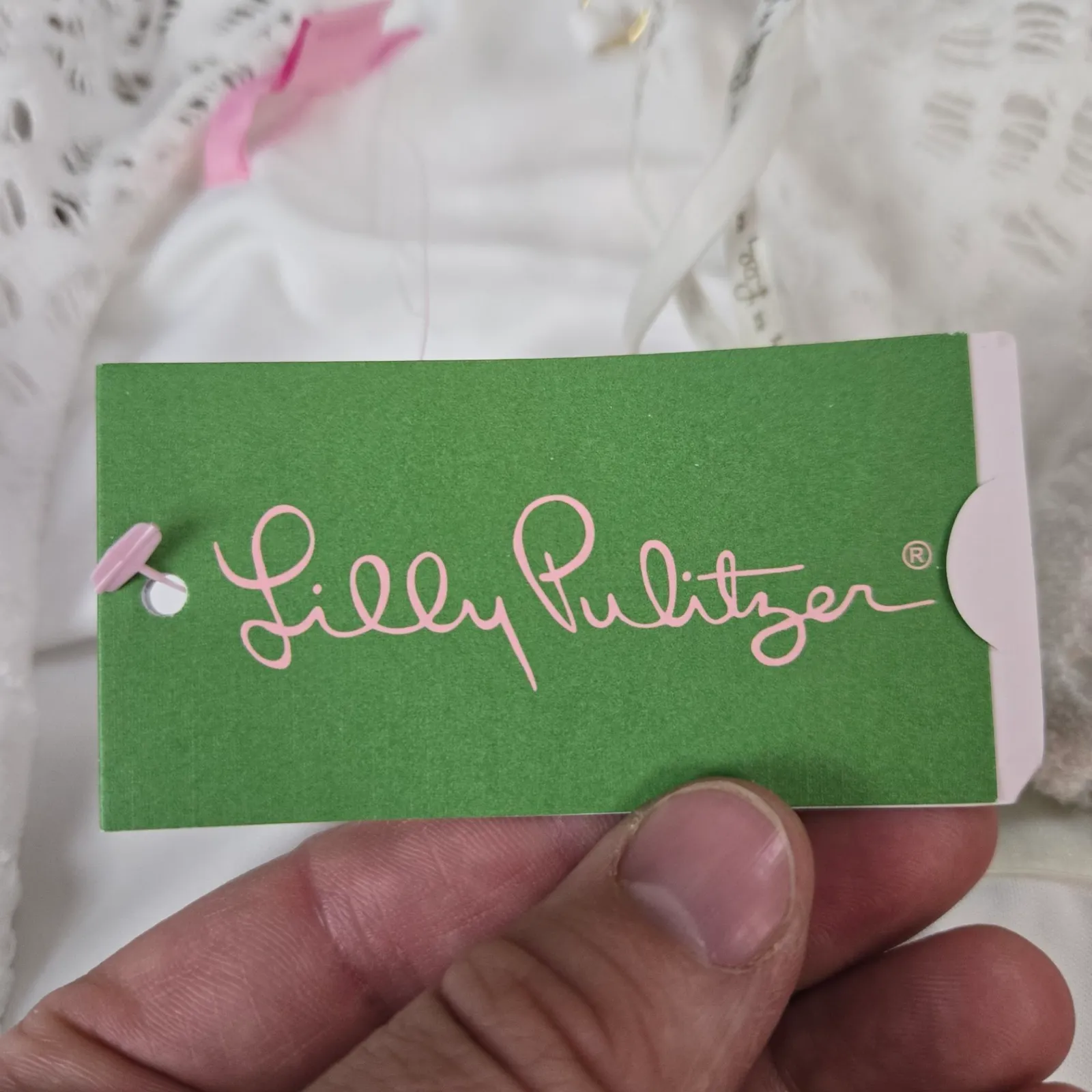 Lilly Pulitzer Callisto One Shoulder Resort White Terry Lace Midi Dress Size 12 - Image 10