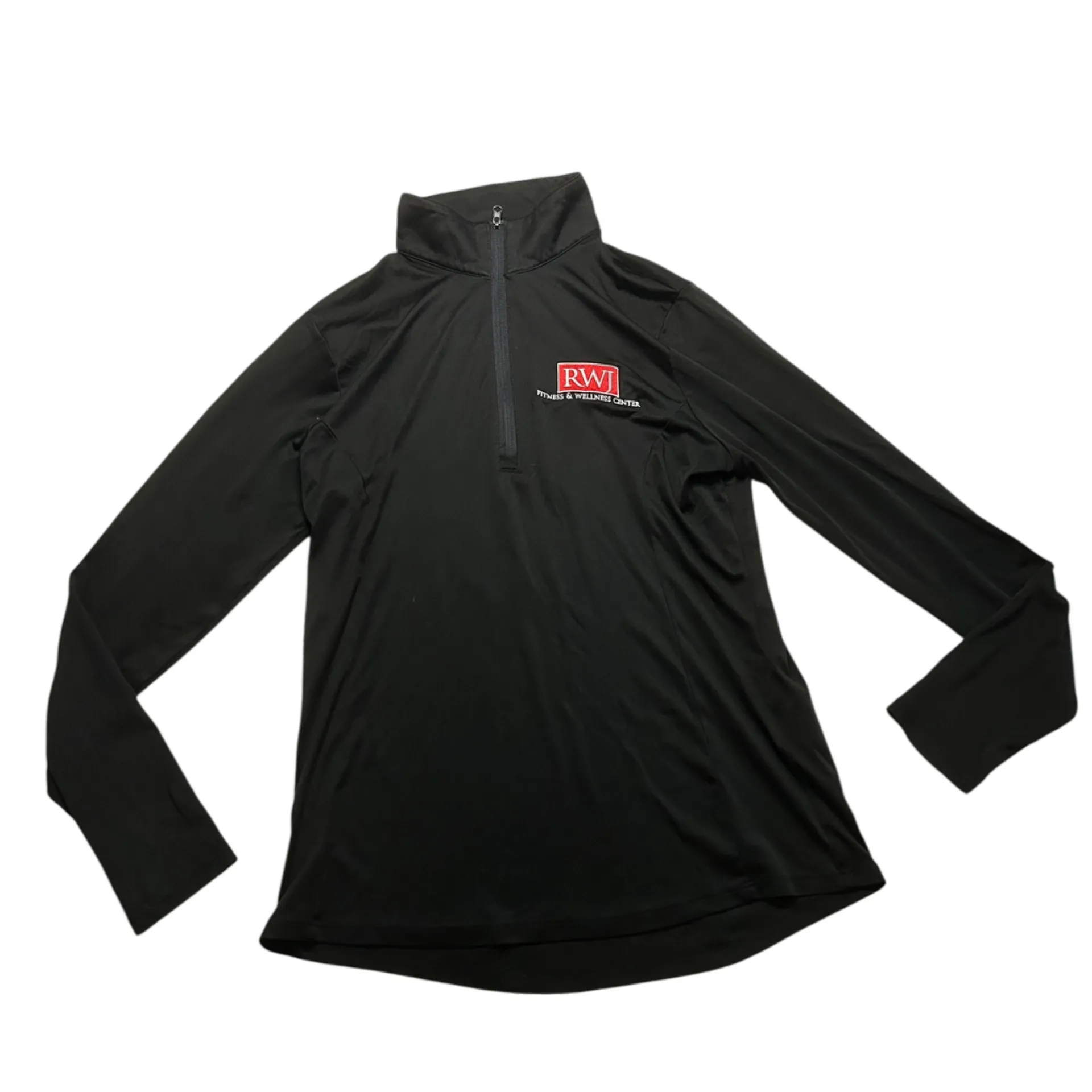 Black Rutgers RWJ Fitness & Wellness Center Women’s Quarter Zip Pullover Size L Size L - Image 3