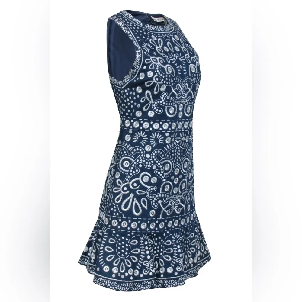 ALICE + OLIVIA Rapunzel Embroidered Flounce Mini Dress, Size 0, $495 - Image 3