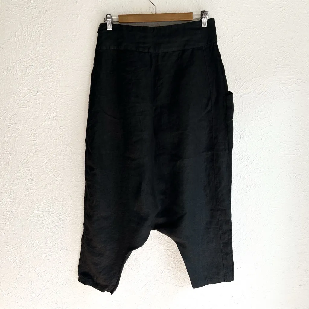 Via delle Rose Linen Harem Pants Lagenlook Drop - Image 4