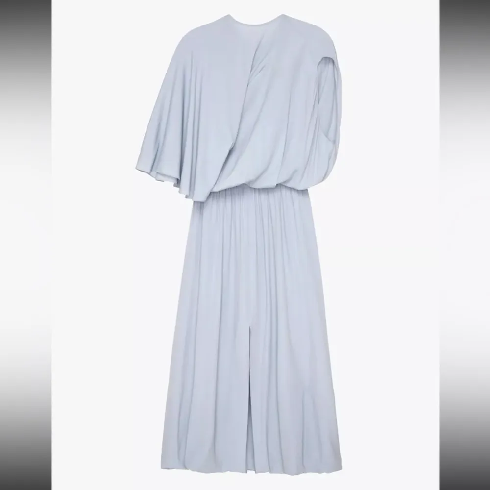 ZARA COLLECTION SILK BLEND LAYERED DRESS LIMITED EDITION BABY BLUE SIZE M NEW - Image 7