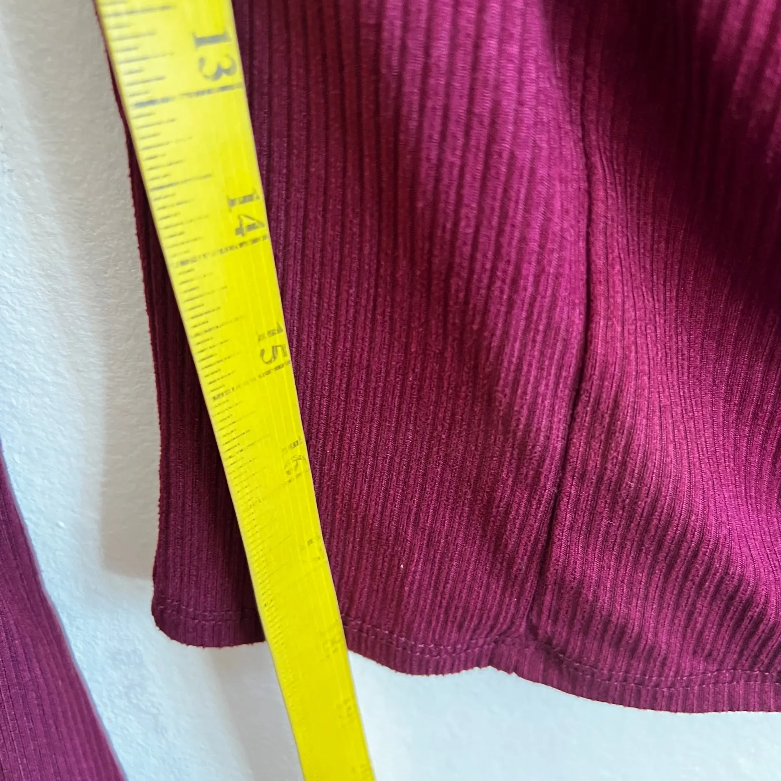 Burgundy Bell Sleeve Top Fairy Grunge Y2K 2000s Gothic Coquette Medium - Image 3