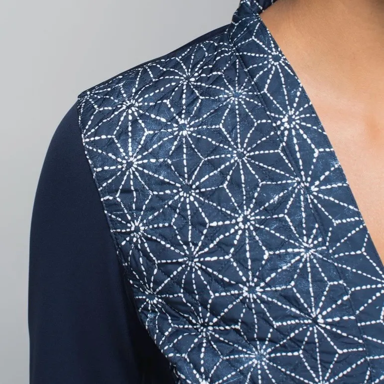 Lululemon Cardigan & Again Exploded Sashiko Star Inkwell Ghost Jacket 2014 Sz 10 - Image 5