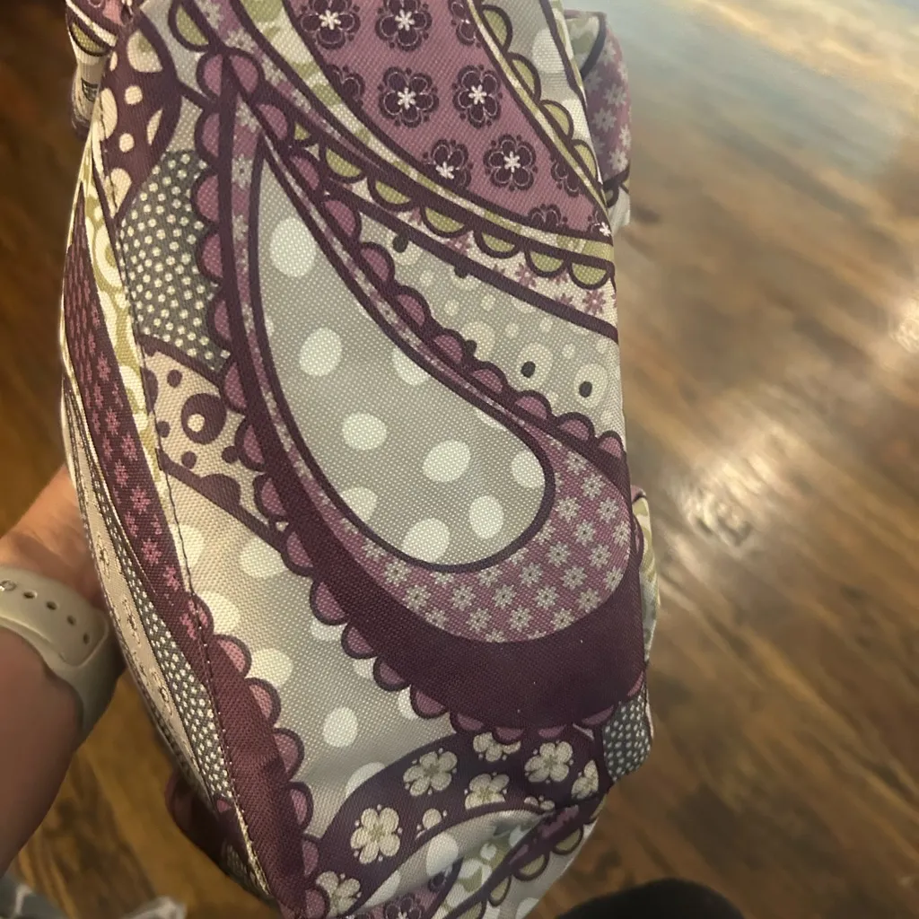 Thirty One Mini organizer in plum paisley caddy knitting bag gardening shower White - Image 10