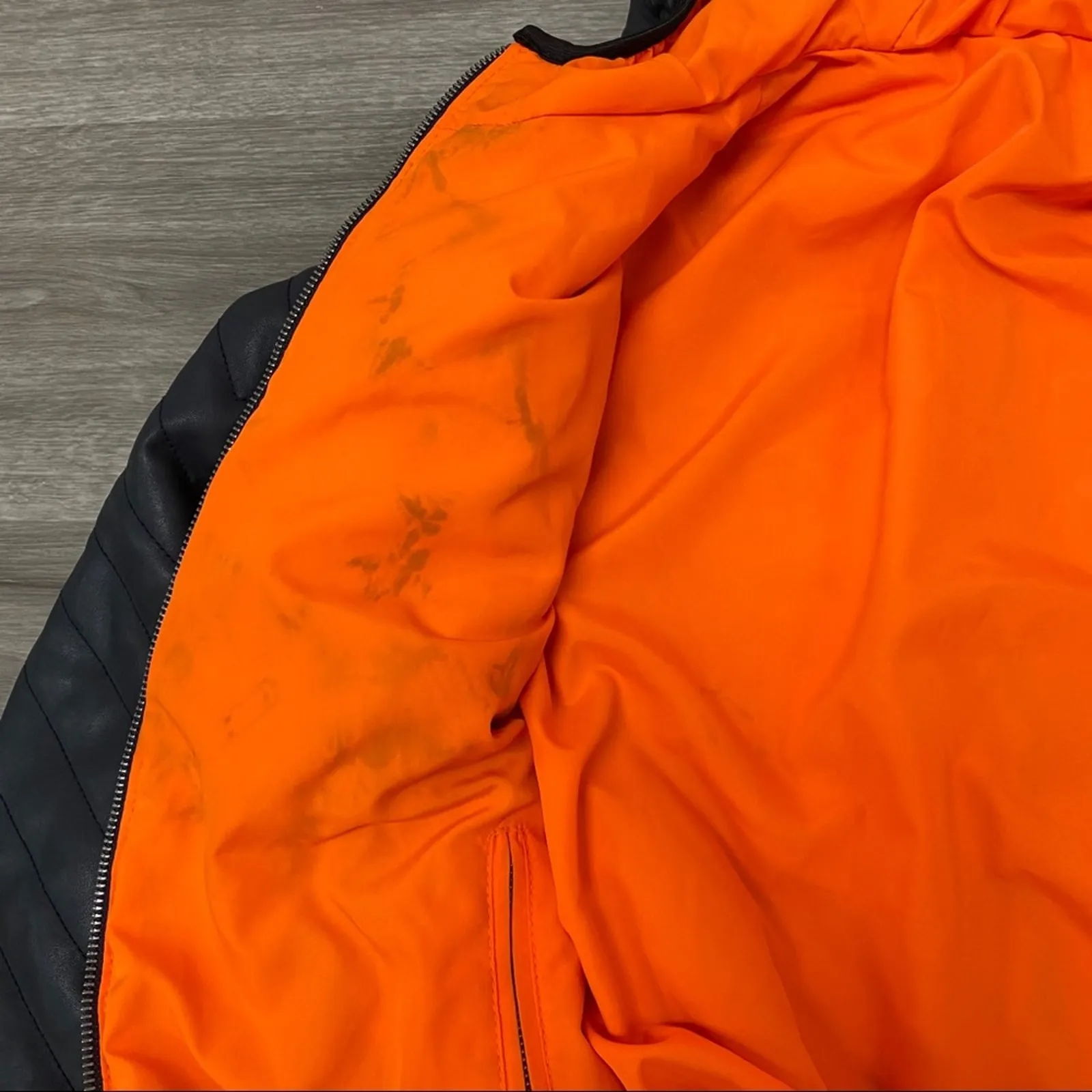 Sipos New York Hooded Leather Chelsea Bomber XS Black - Image 4