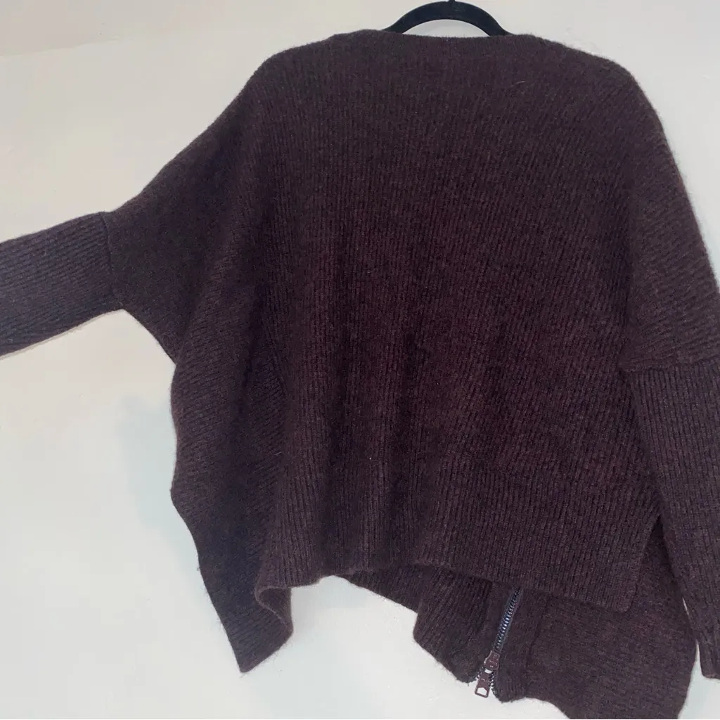 AllSaints Able Zip Jumper Sweater - Brown / Burgundy - Image 7