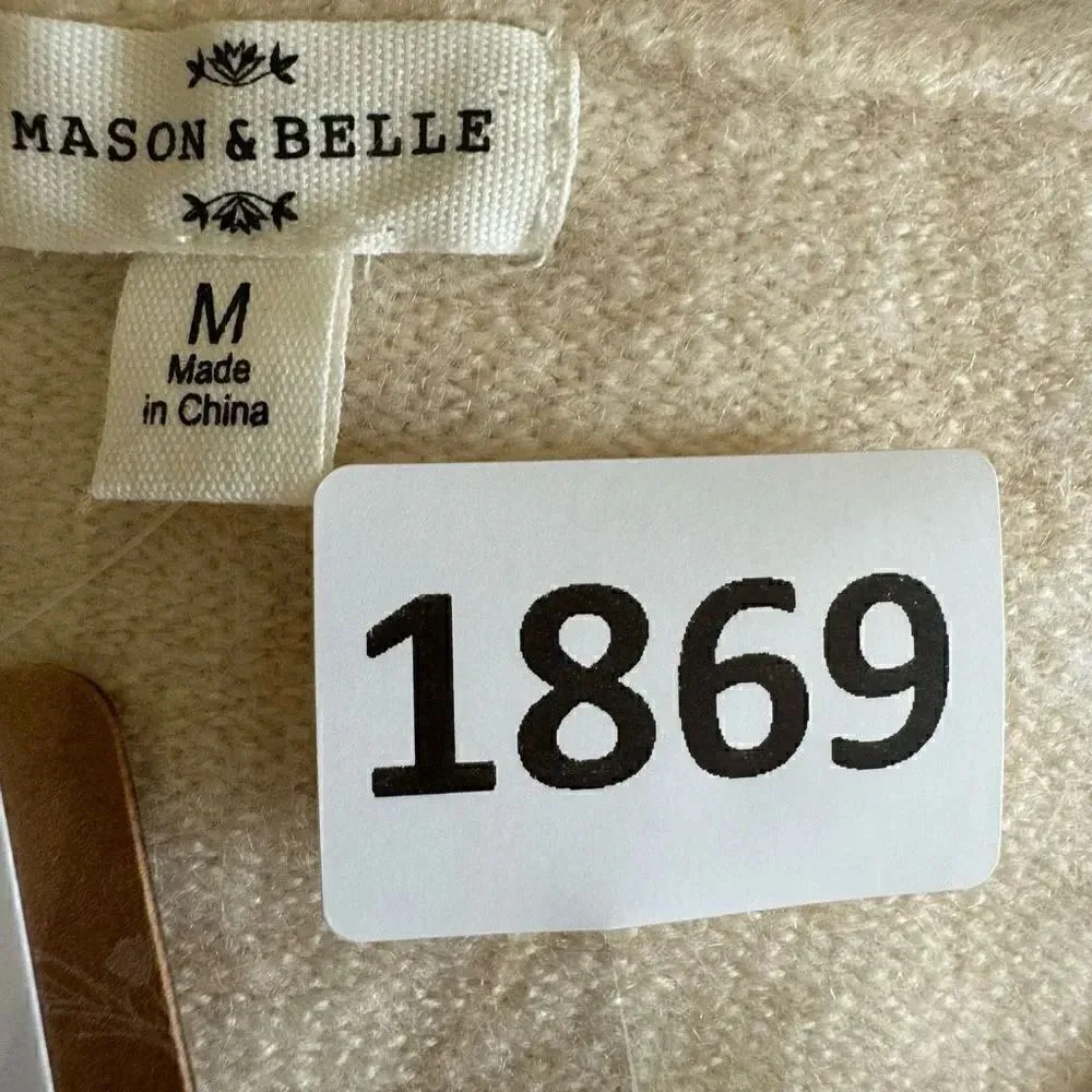 Mason & Belle Multi Color Long Sleeves Soft V-Neck Bohemian Festival SZ M # 1869 - Image 11